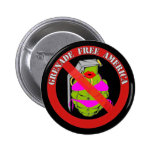 Grenade Free America Buttons