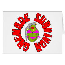 Grenade Survivor Greeting Cards