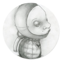 grenadegrl round sticker