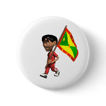 Grenadian Boy Pinback Button