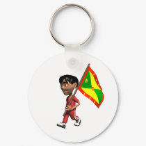 Grenadian Boy keychains by worldtees Grenadian Boy keychains