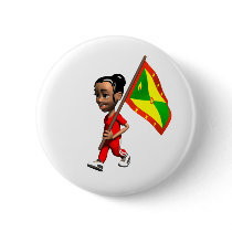 Grenadian Girl Pinback Button