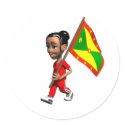Grenadian Girl stickers by worldtees Grenadian Girl stickers