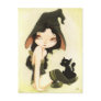 Grendalyn - Fairy witch goth black cat Postcards