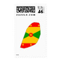 Greneda flag map postage