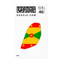 Greneda flag map postage