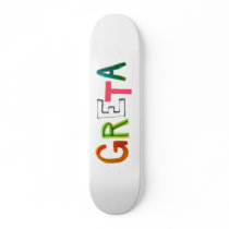Greta fun colorful word art gifts for Greta-lovers Skate Board Decks