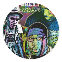 Grey5 Stoned Round Sticker