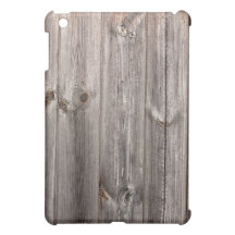 Grey "aged wood" faux texture cover for the iPad mini