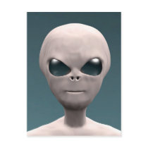 Grey Alien Postcard
