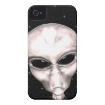 Grey Alien Space iPhone 4 Case