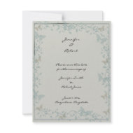 Grey and Blue Butterfly Meadow Save the Date invitation