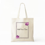 Grey and Eggplant Plumeria Bag