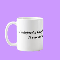 Grey and girl with music, I adopted a Greyhound... mugs