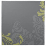 Grey and light yellow Damask napkins