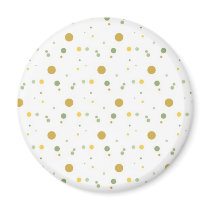 Grey and Orange Polka Dots magnets