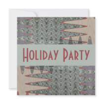 grey and pink Holiday Party invitations