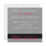 Grey and Pink Custom Invitations