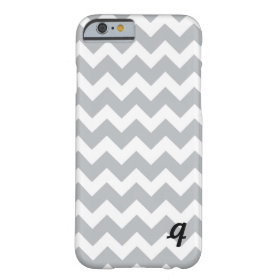 Grey and White Chevron Stripe Barely There iPhone 6 Case