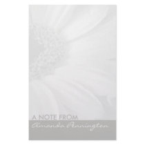 Grey and White Floral Notepad stationery by sharpattack Grey and White Floral Notepad stationery