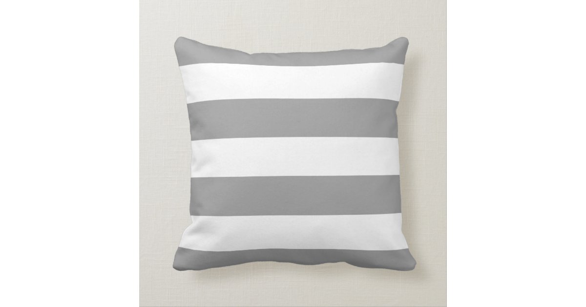 Grey and white throw pillow Zazzle