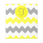 Grey and Yellow Chevron Notepad