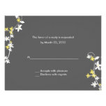 Grey and Yellow Wedding RSVP Cards