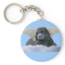 Grey Angel ~ I Believe Key Chain