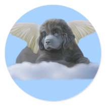 Grey Angel ~ I Believe Round Stickers