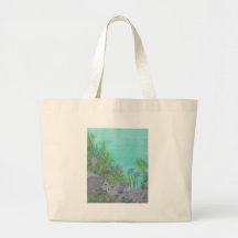 Grey Angelfish Blue Ocean Canvas Bags