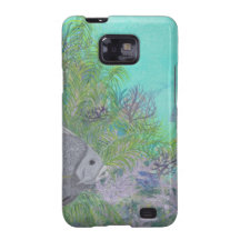 Grey Angelfish Blue Ocean Galaxy SII Covers