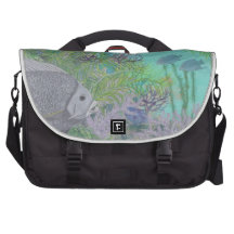 Grey Angelfish Blue Ocean Laptop Commuter Bag