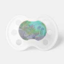Grey Angelfish Blue Ocean Pacifiers