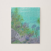 Grey Angelfish Blue Ocean Puzzles