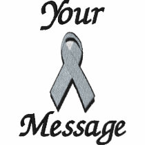 grey awareness ribbon - Customize - Customized embroidered shirts
