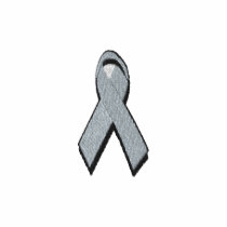 grey awareness ribbon embroidered shirts