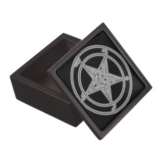 Grey Baphomet On Black Background planetjillgiftbox