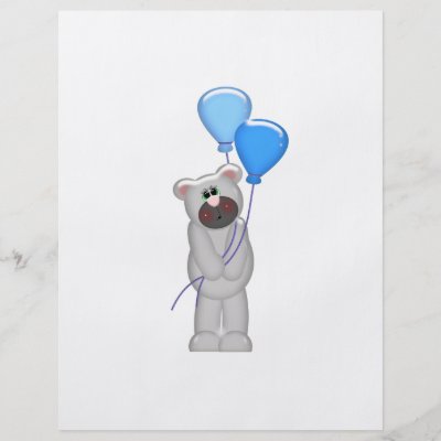 Bear Holding Balloons