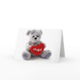 Grey Bear With Heart card