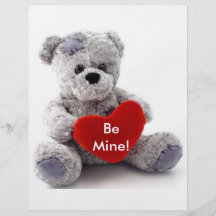 Grey Bear With Heart Full Color Flyer