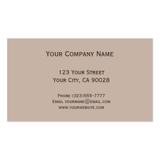 Grey Biege Center Point Business Card (back side)