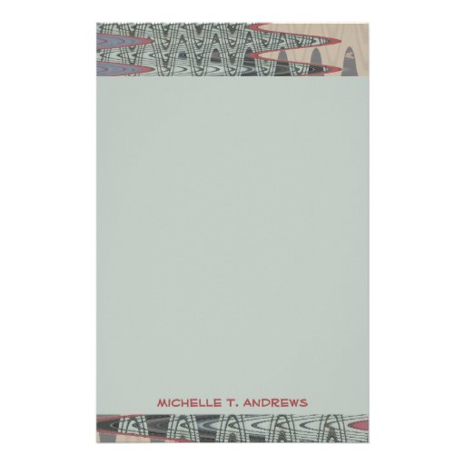 grey black abstract custom stationery