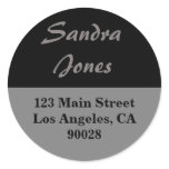 grey black  address label stickers