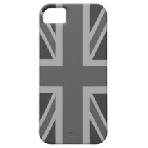Grey Black Classic Union Jack British(UK) Flag iPhone 5 Case