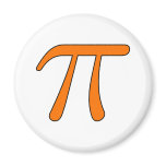 Grey Black Gray Yellow Orange Pi 3.14 symbol Math Refrigerator Magnets