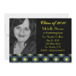 grey black yellow graduation invitations
