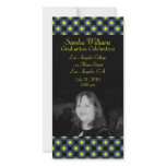 grey black yellow graduation photo cards