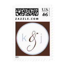 Grey Blue Monogram Stamps