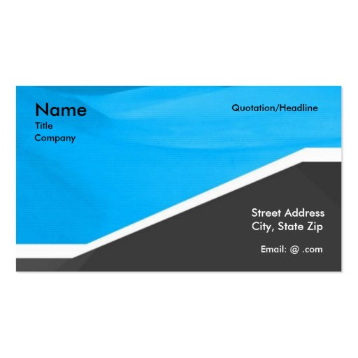 Grey Blue Professional Business Cards (front side)