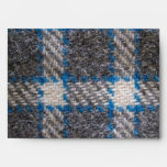 Grey & blue Tartan material Envelopes